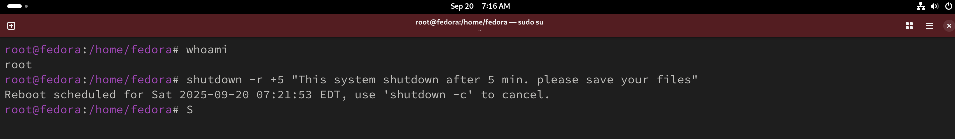 تصویر هشدار shutdown