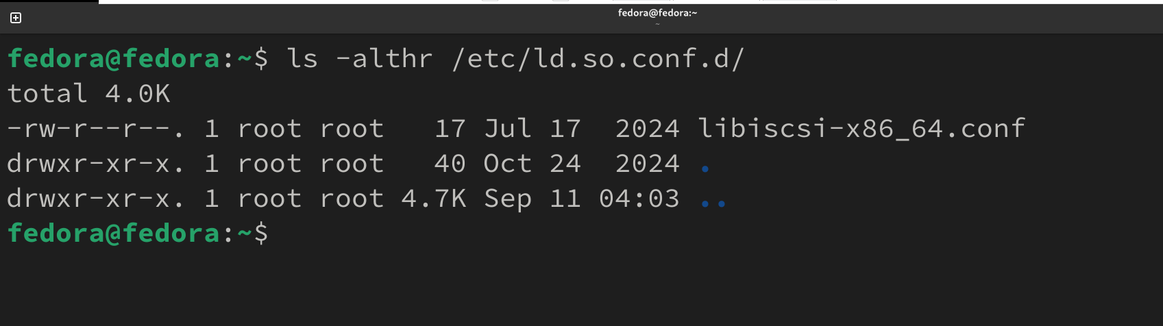 تصویر دستور ldconfig